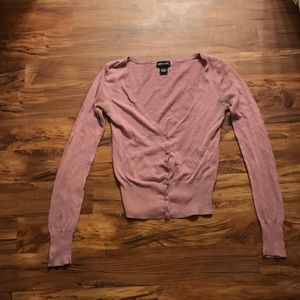 A cute pink cardigan from wet seal
